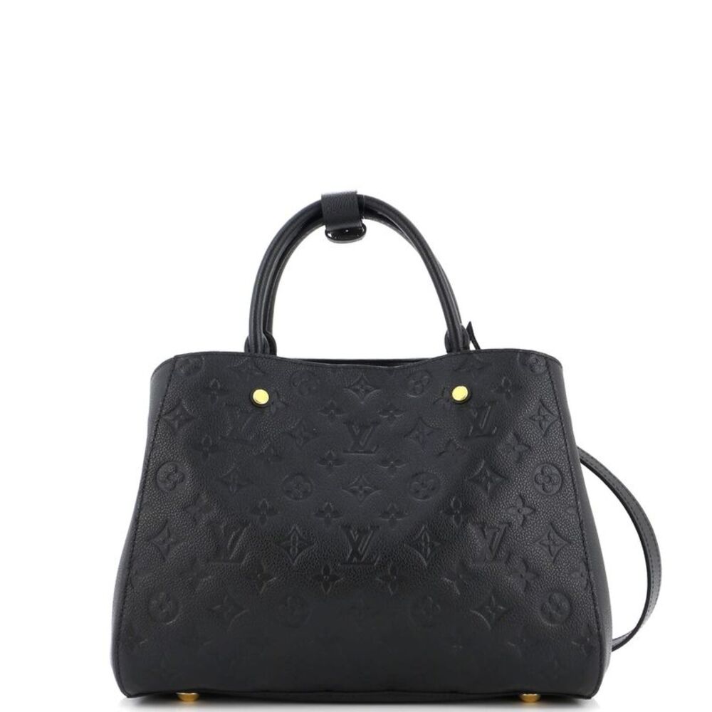 Louis Vuitton Montaigne Handbag Monogram Empreinte Leather MM Black - Picture 3 of 7